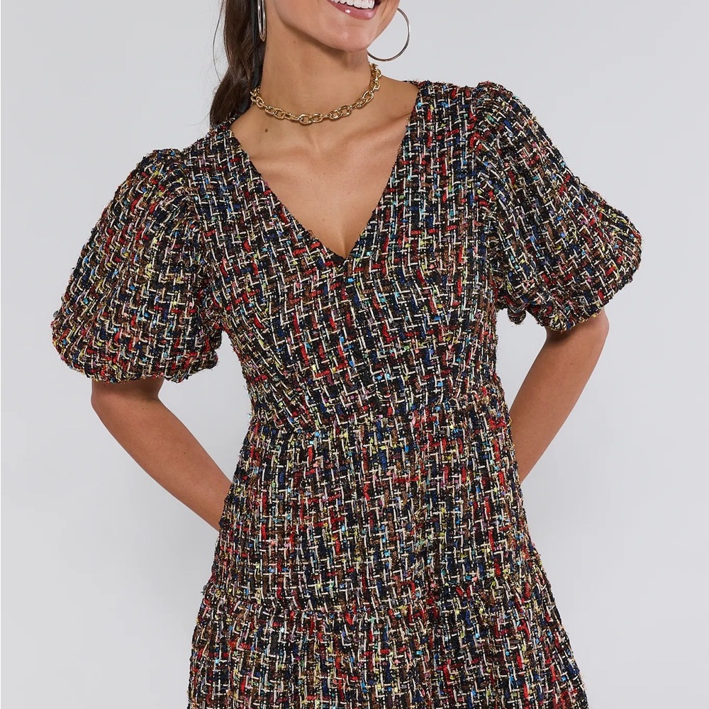 AVARA Cindy Multicolor Tweed short Dress